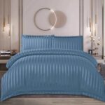 Lenjerie de pat damasc cu elastic – Horeca Premium – 4 piese, Model 13430 - imagine 2