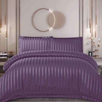 Lenjerie de pat damasc cu elastic – Horeca Premium – 4 piese, Model 13431 - imagine 2