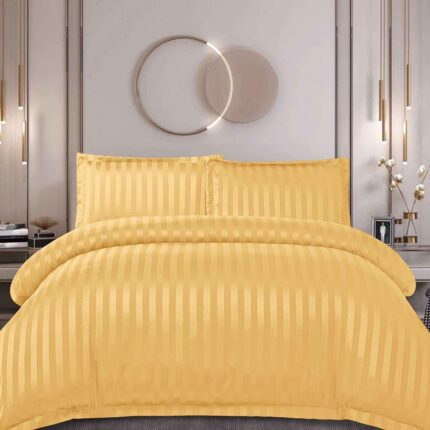 Lenjerie de pat damasc cu elastic – Horeca Premium – 4 piese, Model 13432 - imagine 2