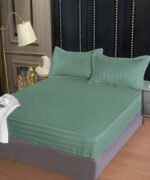 Lenjerie de pat damasc Deluxe gama Horeca – cu elastic – 4 piese, Model 15049