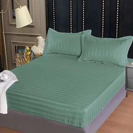 Lenjerie de pat damasc Deluxe gama Horeca – cu elastic – 4 piese, Model 15049