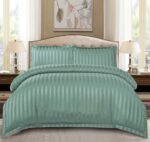 Lenjerie de pat damasc Deluxe gama Horeca – cu elastic – 4 piese, Model 15049 - imagine 2