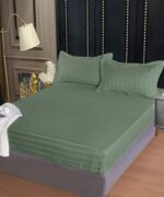 Lenjerie de pat damasc Deluxe gama Horeca – cu elastic – 4 piese, Model 15050