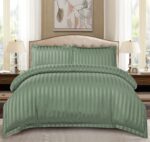 Lenjerie de pat damasc Deluxe gama Horeca – cu elastic – 4 piese, Model 15050 - imagine 2
