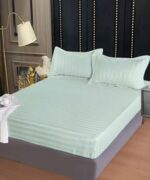Lenjerie de pat damasc Deluxe gama Horeca – cu elastic – 4 piese, Model 15053