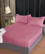 Lenjerie de pat damasc Deluxe gama Horeca – cu elastic – 4 piese, Model 15056