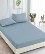 Lenjerie de pat damasc Deluxe gama Horeca – cu elastic – 4 piese, Model 15057