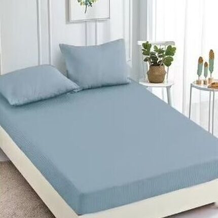 Lenjerie de pat damasc Deluxe gama Horeca – cu elastic – 4 piese, Model 15057