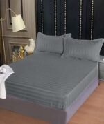 Lenjerie de pat damasc Deluxe gama Horeca – cu elastic – 4 piese, Model 15059