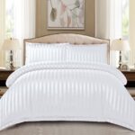 Lenjerie de pat damasc Deluxe gama Horeca – cu elastic – 4 piese, Model 15060 - imagine 2
