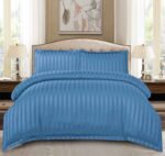 Lenjerie de pat damasc Deluxe gama Horeca – cu elastic – 4 piese, Model 15061 - imagine 2