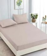 Lenjerie de pat damasc Deluxe gama Horeca – cu elastic – 4 piese, Model 15062