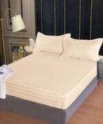 Lenjerie de pat damasc Deluxe gama Horeca – cu elastic – 4 piese, Model 15063