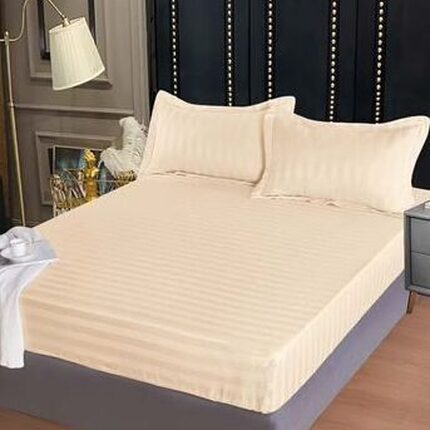 Lenjerie de pat damasc Deluxe gama Horeca – cu elastic – 4 piese, Model 15063