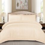 Lenjerie de pat damasc Deluxe gama Horeca – cu elastic – 4 piese, Model 15063 - imagine 2