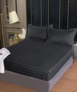 Lenjerie de pat damasc Deluxe gama Horeca – cu elastic – 4 piese, Model 15065