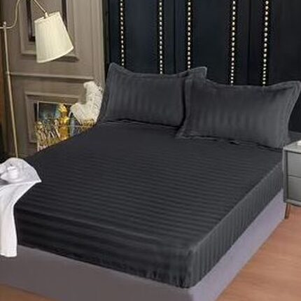 Lenjerie de pat damasc Deluxe gama Horeca – cu elastic – 4 piese, Model 15065