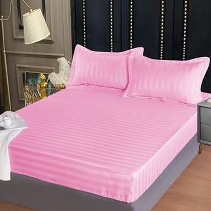 Lenjerie de pat damasc Deluxe gama Horeca – cu elastic – 4 piese, Model 15067