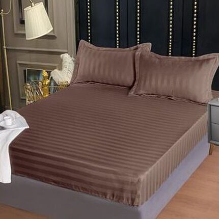Lenjerie de pat damasc Deluxe gama Horeca – cu elastic – 4 piese, Model 15910