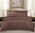 Lenjerie de pat damasc Deluxe gama Horeca – cu elastic – 4 piese, Model 15910 - imagine 2