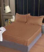 Lenjerie de pat damasc Deluxe gama Horeca – cu elastic – 4 piese, Model 15912