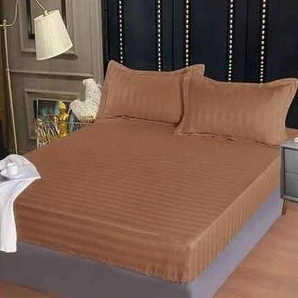 Lenjerie de pat damasc Deluxe gama Horeca – cu elastic – 4 piese, Model 15912