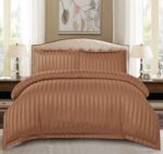 Lenjerie de pat damasc Deluxe gama Horeca – cu elastic – 4 piese, Model 15912 - imagine 2