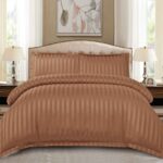 Lenjerie de pat damasc Deluxe gama Horeca – cu elastic – 4 piese, Model 15912 - imagine 2