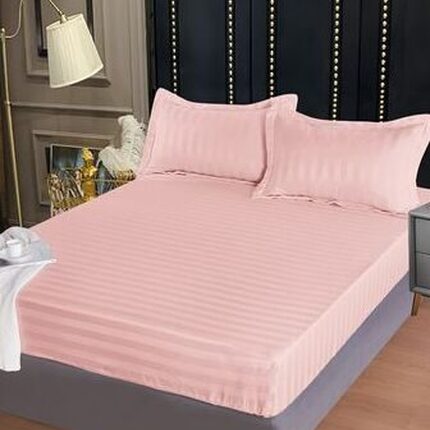 Lenjerie de pat damasc Deluxe gama Horeca – cu elastic – 4 piese, Model 17539