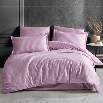 Lenjerie de pat Damasc HORECA, 1/2 persoane, LILA, Model 4220