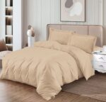 Lenjerie de pat damasc Horeca Premium – cu elastic – 4 piese, Model 17344 - imagine 2