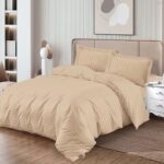 Lenjerie de pat damasc Horeca Premium – cu elastic – 4 piese, Model 17344 - imagine 2