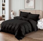 Lenjerie de pat damasc Horeca Premium – cu elastic – 4 piese, Model 17345 - imagine 2