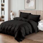 Lenjerie de pat damasc Horeca Premium – cu elastic – 4 piese, Model 17345 - imagine 2