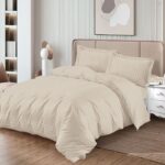 Lenjerie de pat damasc Horeca Premium – cu elastic – 4 piese, Model 17346 - imagine 2
