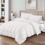 Lenjerie de pat damasc Horeca Premium – cu elastic – 4 piese, Model 17347 - imagine 2