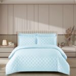 Lenjerie de pat damasc Luxury hotelier – cu elastic – 4 piese, Model 16941