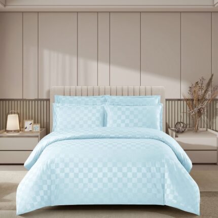 Lenjerie de pat damasc Luxury hotelier – cu elastic – 4 piese, Model 16941