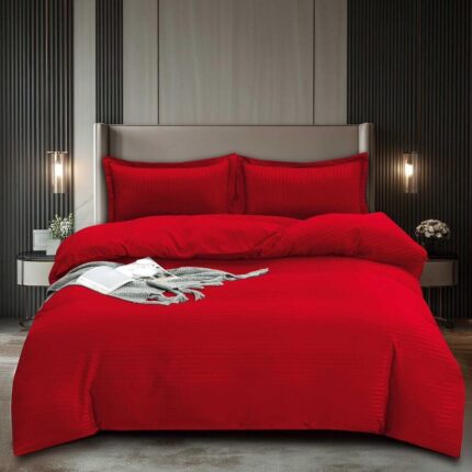 Lenjerie de pat damasc Premium gama Horeca – 4 piese, Model 16734 - imagine 2