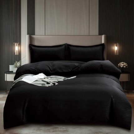 Lenjerie de pat damasc Premium gama Horeca – 4 piese, Model 16735 - imagine 2