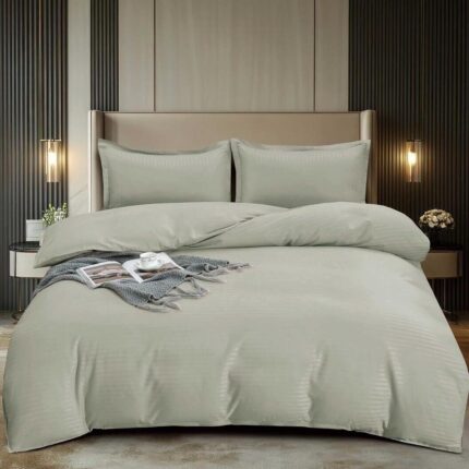 Lenjerie de pat damasc Premium gama Horeca – 4 piese, Model 16739 - imagine 2