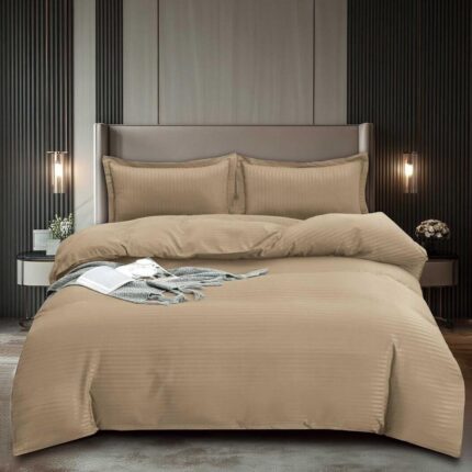 Lenjerie de pat damasc Premium gama Horeca – 4 piese, Model 16744 - imagine 2