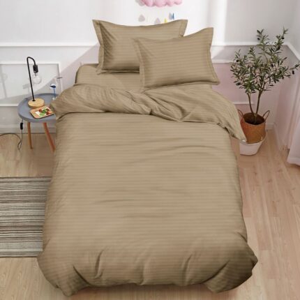 Lenjerie de pat damasc PREMIUM gama Horeca – cu elastic 1 persoana – 4 piese, Model 17444