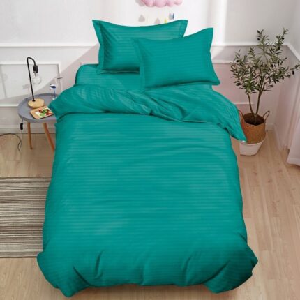 Lenjerie de pat damasc PREMIUM gama Horeca – cu elastic 1 persoana – 4 piese, Model 17447