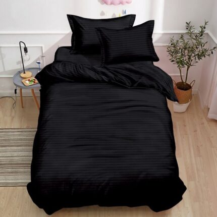 Lenjerie de pat damasc PREMIUM gama Horeca – cu elastic 1 persoana – 4 piese, Model 17449