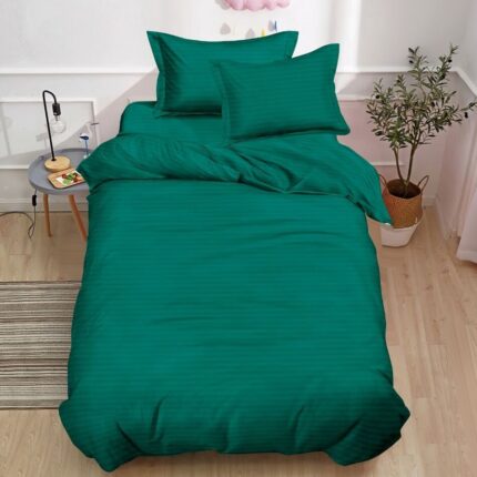 Lenjerie de pat damasc PREMIUM gama Horeca – cu elastic 1 persoana – 4 piese, Model 17452