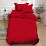 Lenjerie de pat damasc PREMIUM gama Horeca – cu elastic 1 persoana – 4 piese, Model 17455