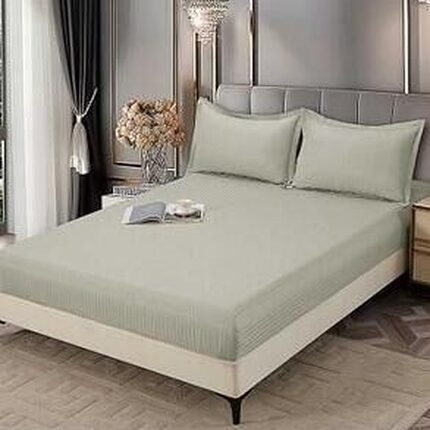 Lenjerie de pat damasc Premium gama Horeca – cu elastic – 4 piese, Model 16727