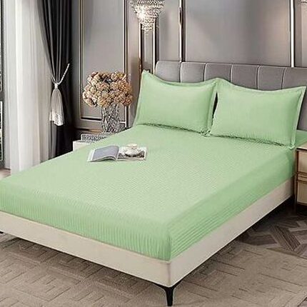 Lenjerie de pat damasc Premium gama Horeca – cu elastic – 6 piese, Model 16768