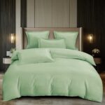 Lenjerie de pat damasc Premium gama Horeca – cu elastic – 6 piese, Model 16768 - imagine 2